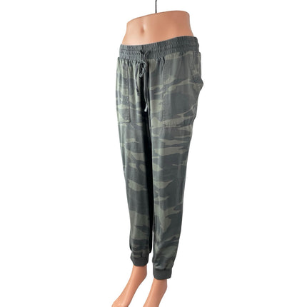 Splendid Lakeside Boardwalk Women's Camouflage High Rise Jogger Trousers Pants M