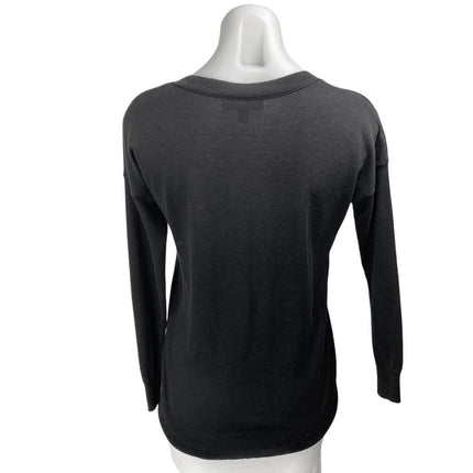 Banana Republic Women's Black Knit Long Sleeve V-Neck Shirt Sweater Top Size XS