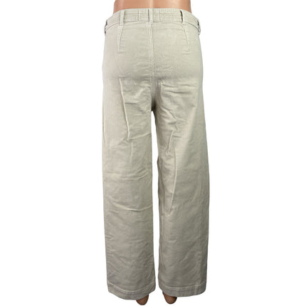 Everlane The Corduroy Women's Cream High Waisted Baggy Wide Leg Pants Size 2
