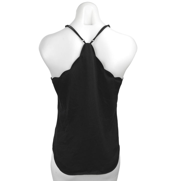 J.Crew Black Sleeveless Pullover Scalloped Racerback Camisole Tank Top Size 4