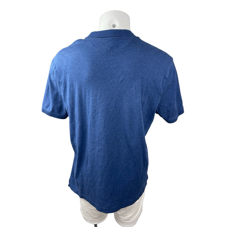 Banana Republic Luxury Touch Men's Blue Short Sleeve Golf Polo Shirt Top Size XL