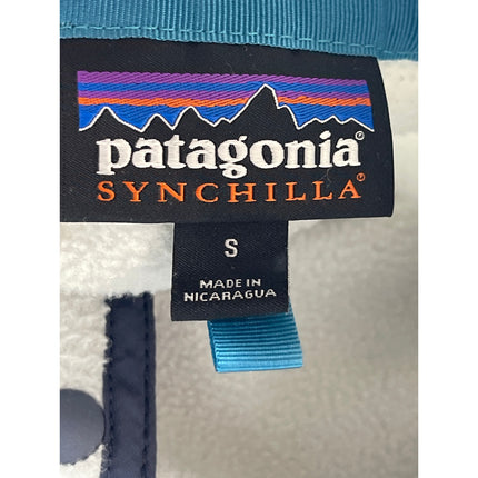 Patagonia Synchilla Snap-T Fleece Women's White Long Sleeve Sweater Top Size S