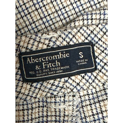 Abercrombie & Fitch Multicolor Plaid Mid Rise Flared Bootcut Trousers Pants Sz S