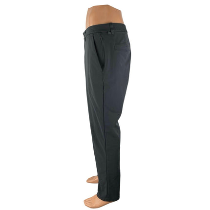 Lululemon Men's Black High Waisted Straight Leg Chino Khaki Trousers Pants Ss 33