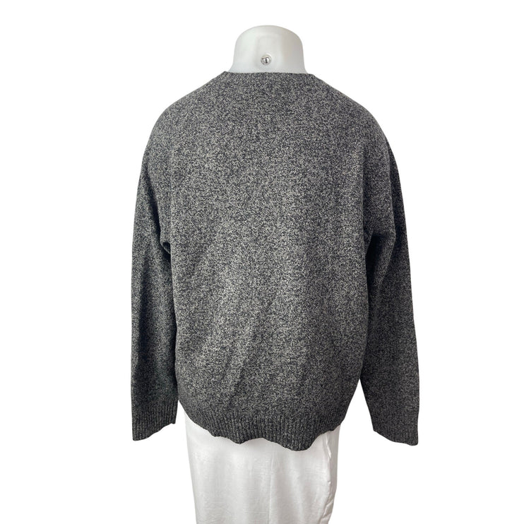 J.Crew Women's Gray 100% Lambswool Crew Neck Long Sleeve Sweater Top Size XL