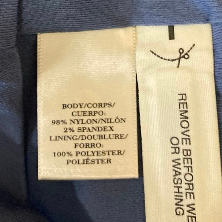 Ann Taylor Women's Blue Lace Striped Sleeveless Back Zip Blouse Tank Top Size S