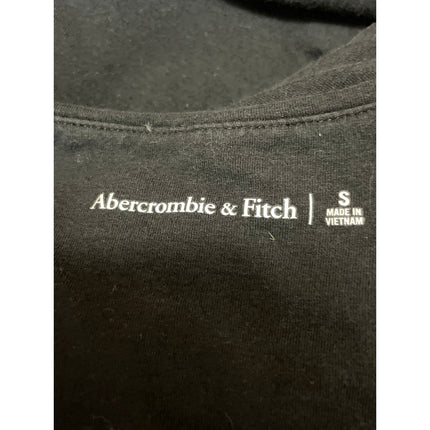 Abercrombie & Fitch Black Sleeveless Square Neck Ruched Crop BlouseTank Top Sz S