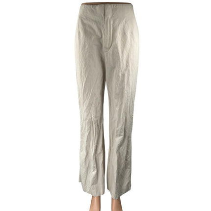 Zara Women's Beige High Waisted Flare Bootcut Trousers Dress Pants Size XS