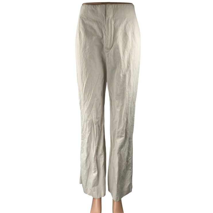 Zara Women's Beige High Waisted Flare Bootcut Trousers Dress Pants Size XS