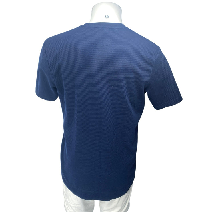 Zara Men's Blue Short Sleeve Crew Neck Basic Casual T Shirt Tee Top Size L
