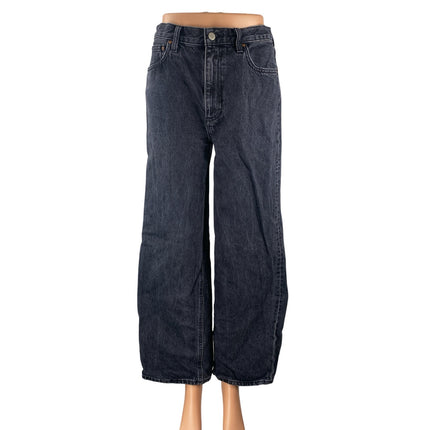 Denim Forum Women's Blue Dark Wash High Rise Wide Leg Baggy Denim Jeans Size 27