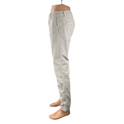 Levi's Men's Gray Stripe High Rise Slim Casual Tapered Chino Trousers Pants 32