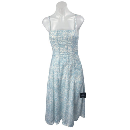 NEW Lulus Endlessly Beloved Blue Floral Sleeveless Cami A Line Midi Dress Size S
