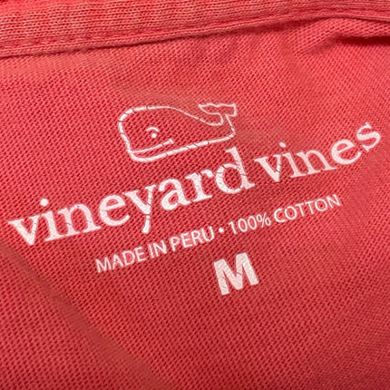 Vineyard Vines Men's Red Logo Long Sleeve Crew Neck Cotton T Shirt Tee Top M