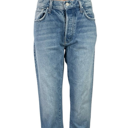 Mother The Tomcat Women Light Blue High Rise Slim Straight Denim Jeans Pants 31