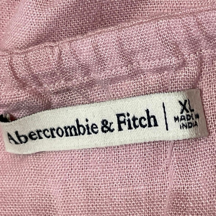 Abercrombie & Fitch Womens Pink Sleeveless Cami Camisole Tie Strap Tank Top XL