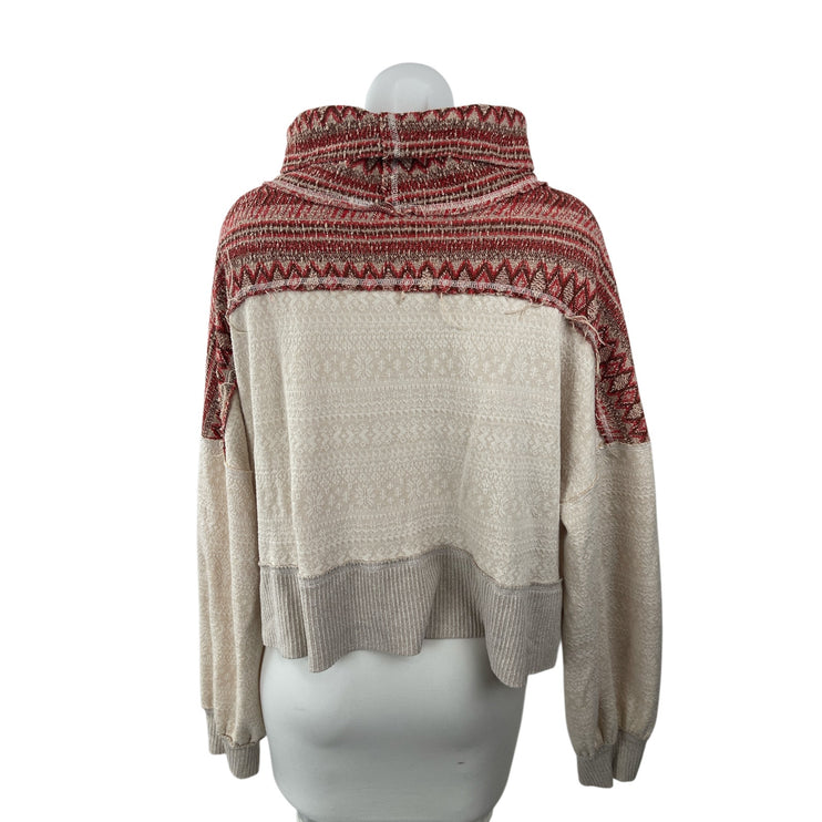 Free People We The Free At The Lodge Colorblock Long Sleeve Sweater Top Size L