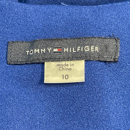 Tommy Hilfiger Blue Sleeveless Belted Round Neck Mini Fit & Flare Tank Dress 10