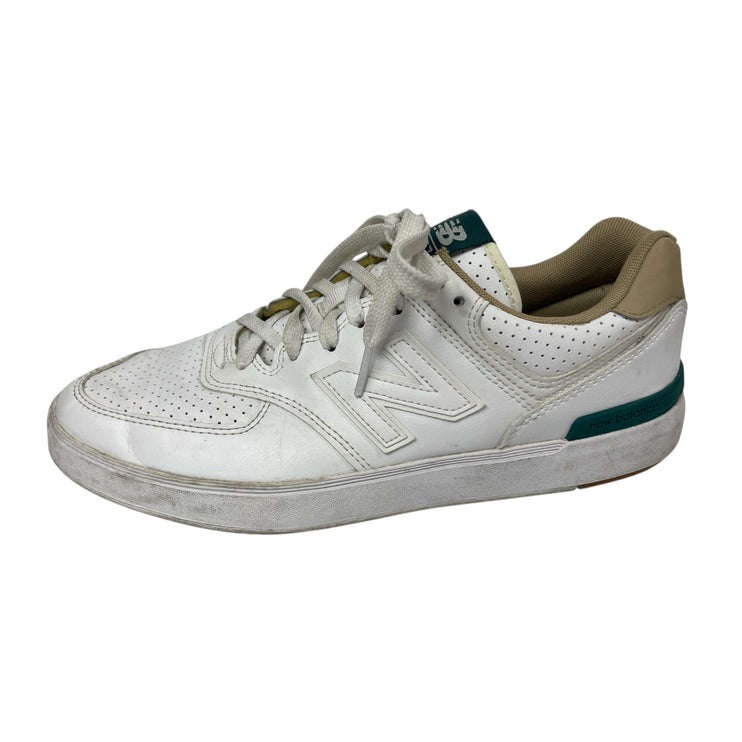 New Balance CT574  Men's White Green Leather Low Top Athletic Sneakers Shoes 9.5