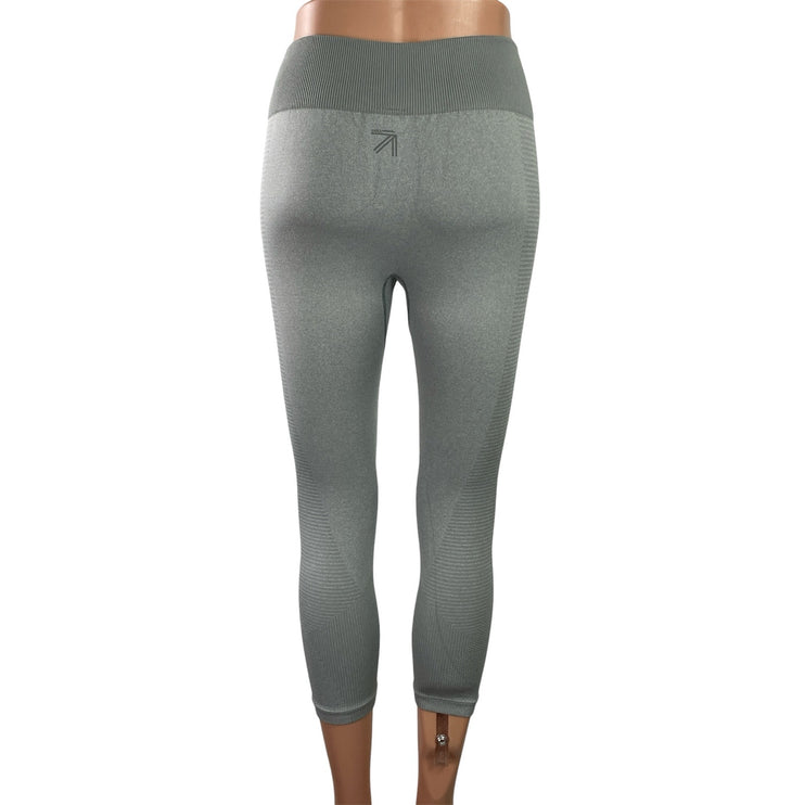 New Balance Gray High Waisted Activewear Athletic Cropped Leggings Pants Size S