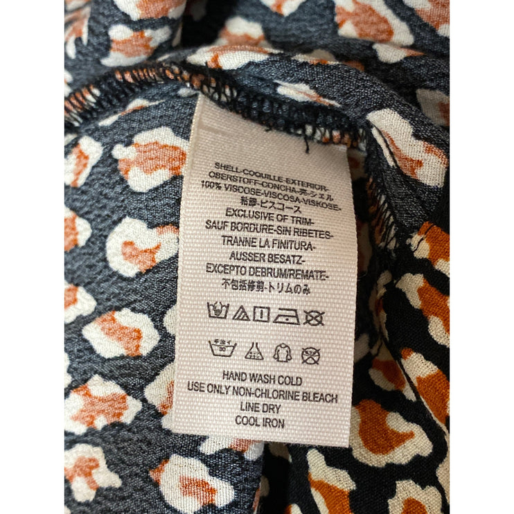 Free People Gorgeous Jess Multicolor Leopard Print Maxi A-Line Wrap Dress Sz S/P