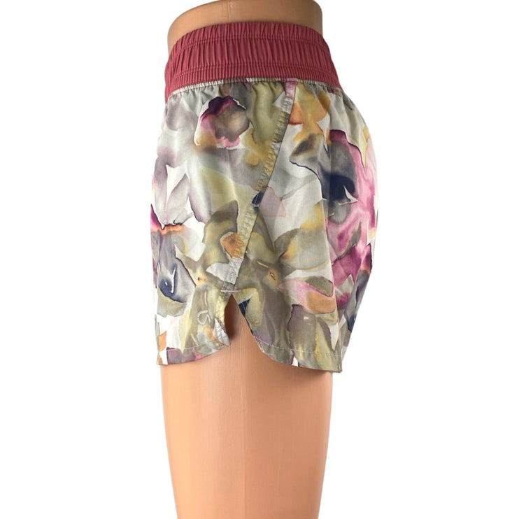 GapFit Women Multicolor Floral Elastic Waist Mid Rise Athletic Running Shorts XS