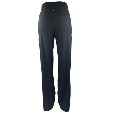 Lululemon Women's Blue Rib Knit Straight Leg Fitness Trousers Leggings Pants 4