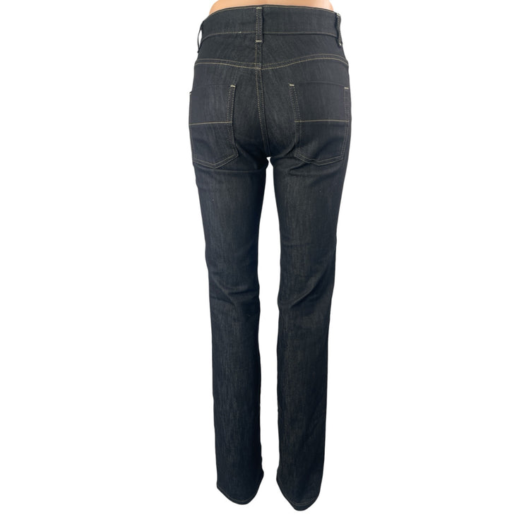 Filippa K Women's Black Mid Rise Slim Straight Leg Casual Denim Jeans Size 27x34