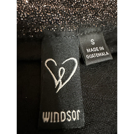 Windsor After Hours Glitter Black Sleeveless Cami Camisole Tank Bodycon Dress S