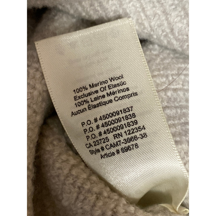 Aritzia Wilfred Free Lola 100% Wool Women's Gray Long Sleeve Crop Sweater Top M