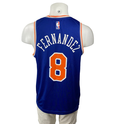 Fanatics New York Knicks Fernandez #8 NBA Basketball Mens Blue Jersey Tank Top S