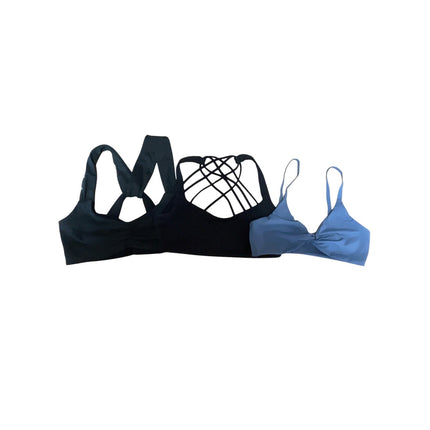 Bundle of 3 Lululemon Gymshark Free People Athletic Sports Bra Crop Top Size S