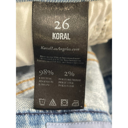 Koral Women's Blue Low Rise Skinny Fit Straight Leg Denim Jeans Pants Size 26