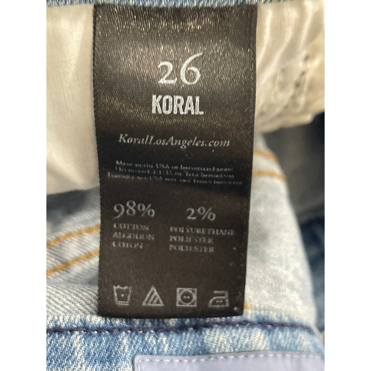 Koral Women's Blue Low Rise Skinny Fit Straight Leg Denim Jeans Pants Size 26