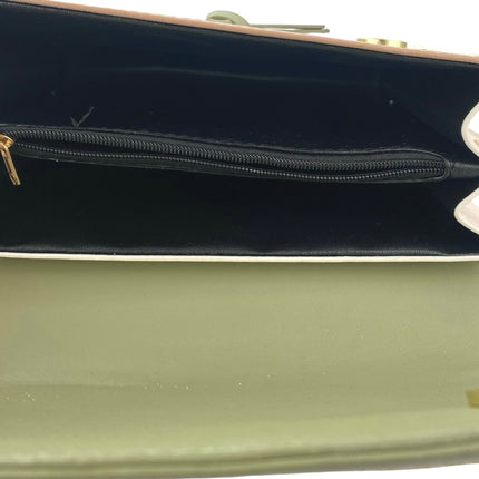 SN & Fashion Women's Green Wide Strap Fashion Flap Purse Crossbody Shoulder Bag