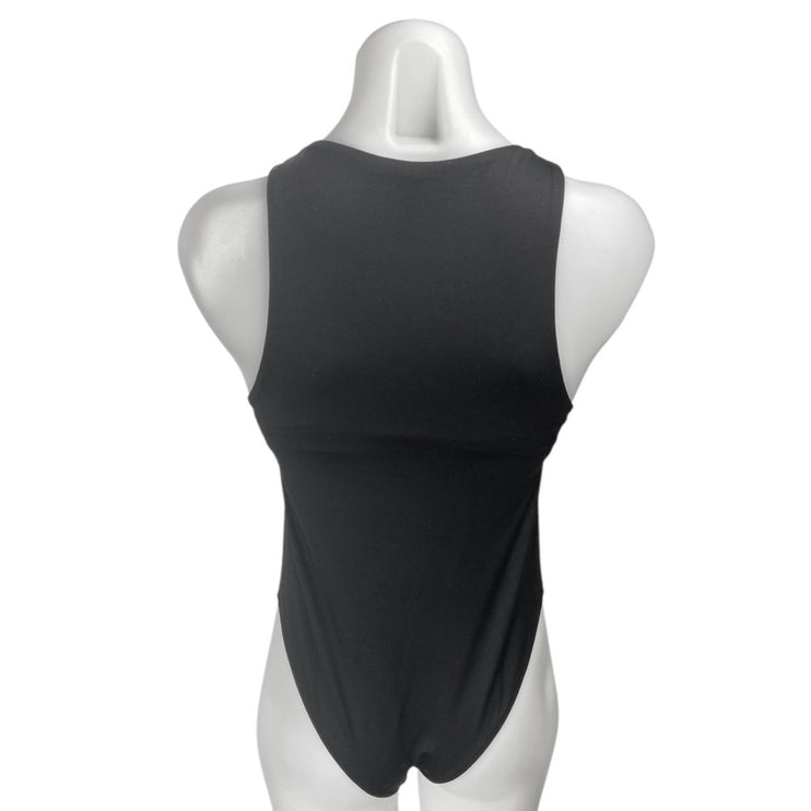 Zara Women's Black Sleeveless Racerback Stretch Cami Bodysuit Tank Top Size M