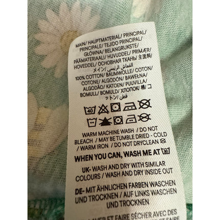 Mini Boden Kids Girls Green Floral Bee Short Sleeve Crew Neck A Line Dress 5-6Y