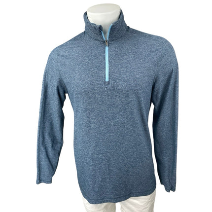 Lululemon Men's Blue 1/4 Zip High Neck Long Sleeve Athletic Sweatshirt Top Size M