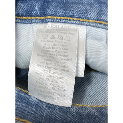 Everlane The Original Cheeky Women's Blue High Rise Straight Denim Jeans Size 26