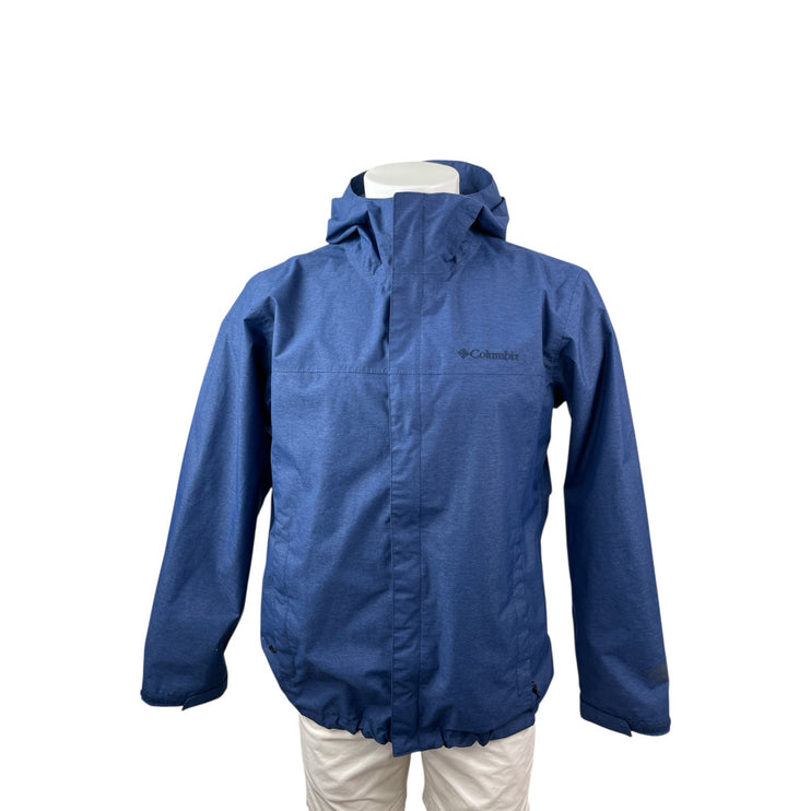 Columbia Men's Blue Hoodie Hooded Long Sleeve Full Zip Windbreaker Jacket Size M