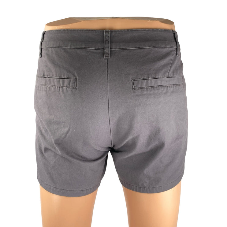 Asos Design Men's Gray High Rise Pockets Skinny Casual Chino Bermuda Shorts 30