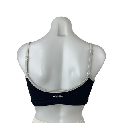 Adanola Women's Black Yoga Workout Running Athletic Sports Bra Crop Top Size M