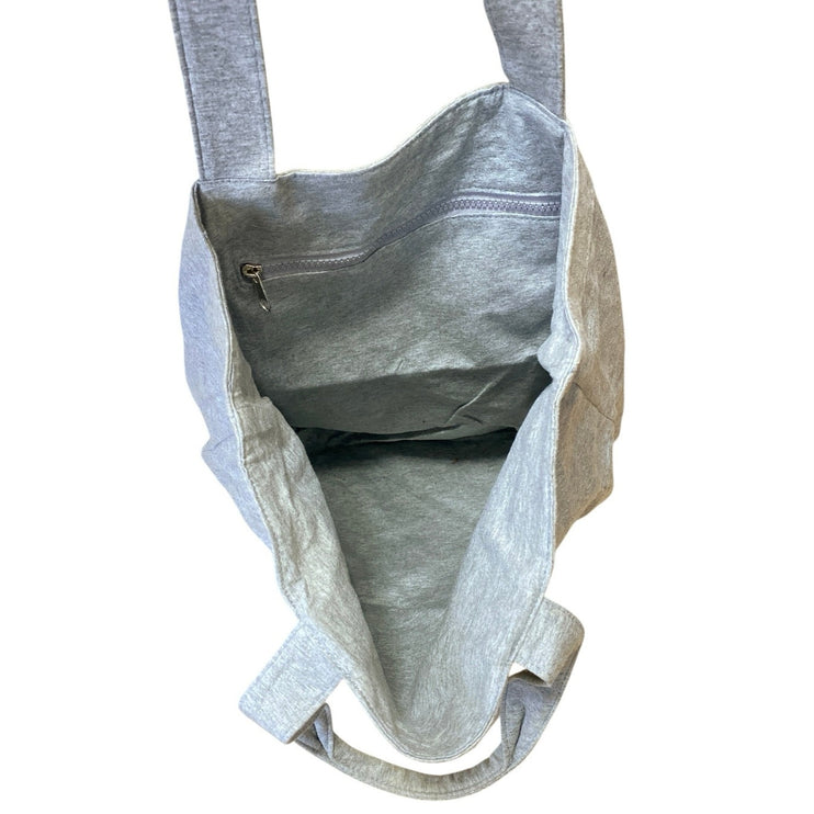 Soulcycle Women's Gray NY Logo Print Canvas Pocket Laptop Tote Handbag Size OS