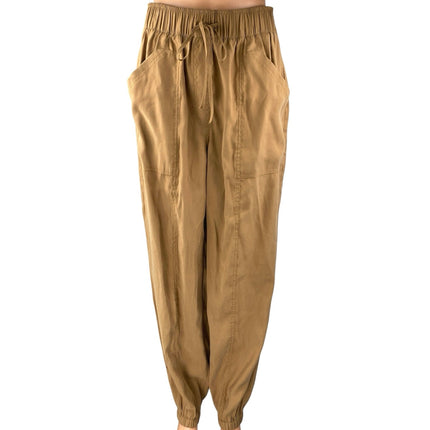 Abercrombie & Fitch Brown Tan Baggy Tapered Barrel Carrot Trousers Pants Size S