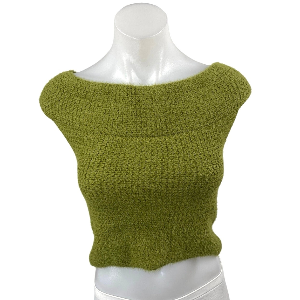 NEW Fashion Nova In Too Deep Olive Green Off Shoulder Knit Crop Sweate –  Brie