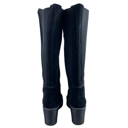 Clarks Hazen Madison Women's Black Suede Leather Wedge Heels Knee High Boots 12