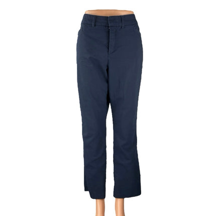 Gloria Vanderbilt Women's Navy Blue High Rise Straight Leg Trousers Pants Sz 14