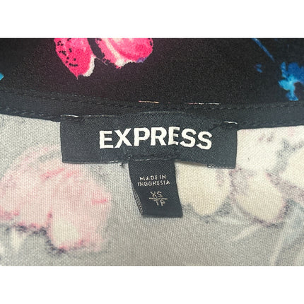 Express Multicolor Floral Sleeveless Square Neck Cami Tank Bodysuit Top Size XS