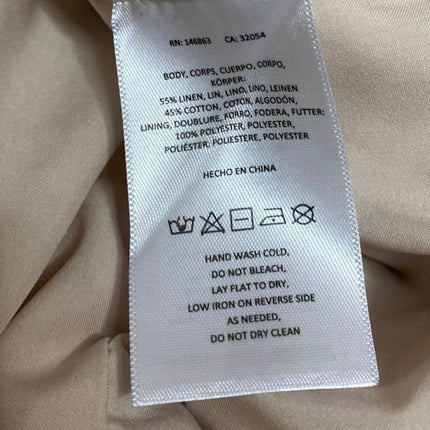 NEW Anthropologie Mare Mare Beige Linen Sleeveless Cami A Line Mini Dress Sz XL