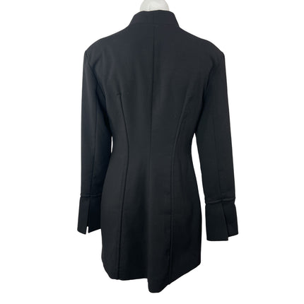 NEW & Other Stories Black Zip Up Long Sleeve Collared Mini Coat Jacket Dress 8